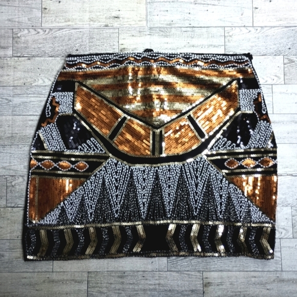 SanJoy Sequin Mini Skirt Small - Picture 1 of 8
